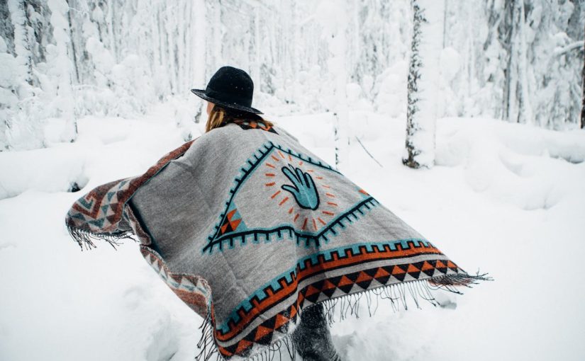 Poncho Homme Hiver